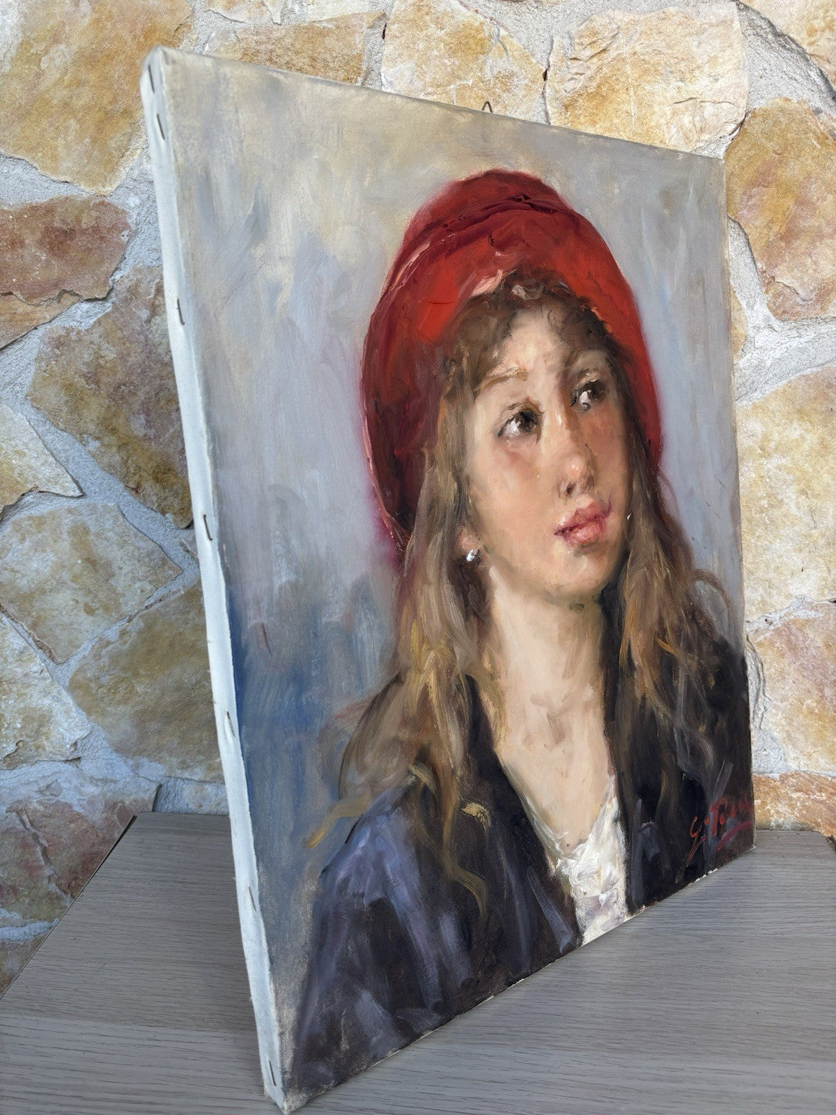 Quadro -Figura Di Donna- Giovanni Pane- dipinto a olio su tela