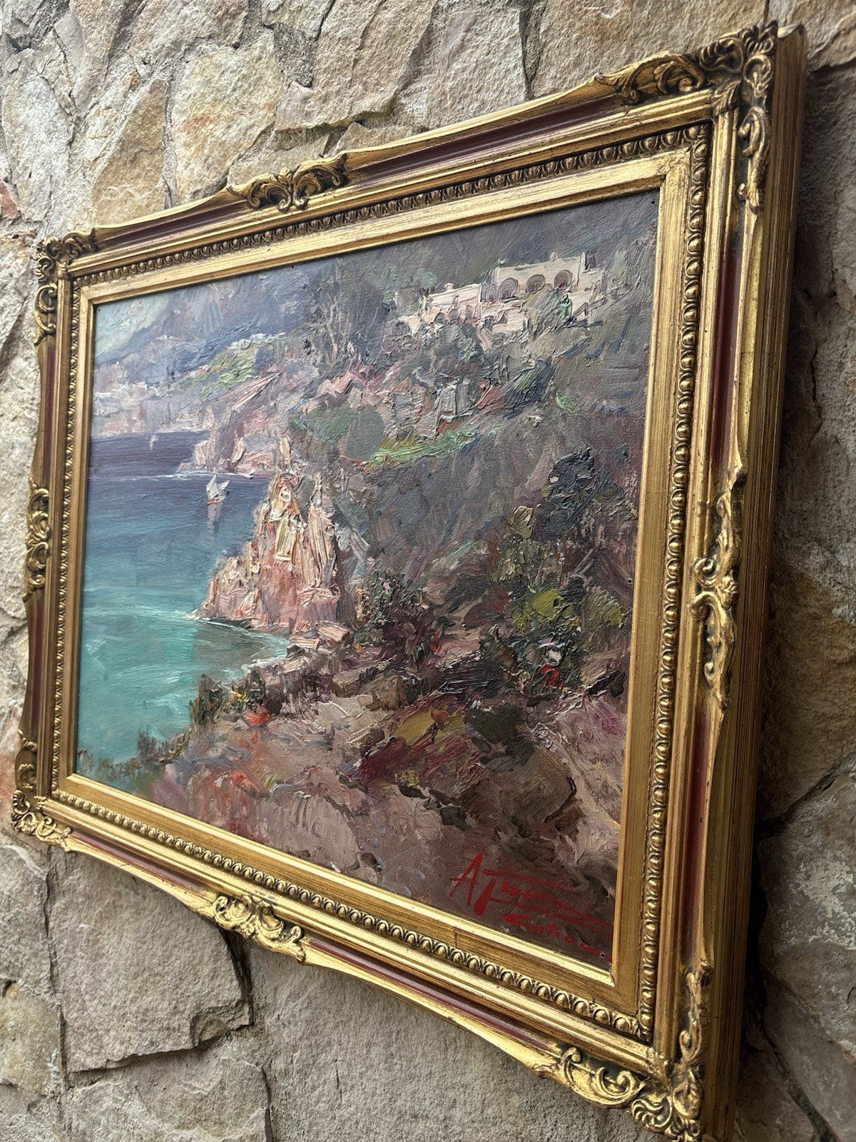 Quadro -Costiera- Antonio Gravina- dipinto a olio