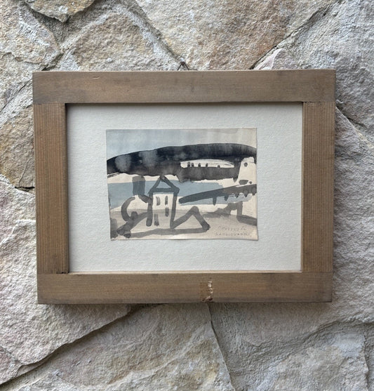 Quadro -Pozzuoli- Mario Sangiovanni acquerello su carta
