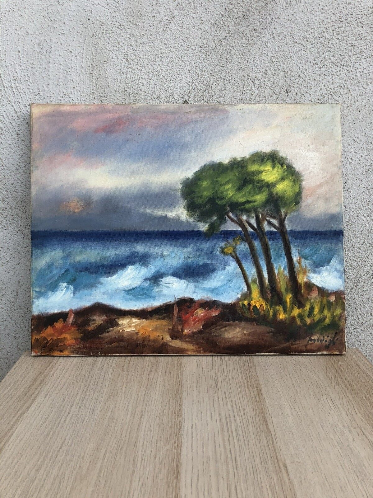 Quadro -Paesaggio- dipinto a olio su tela