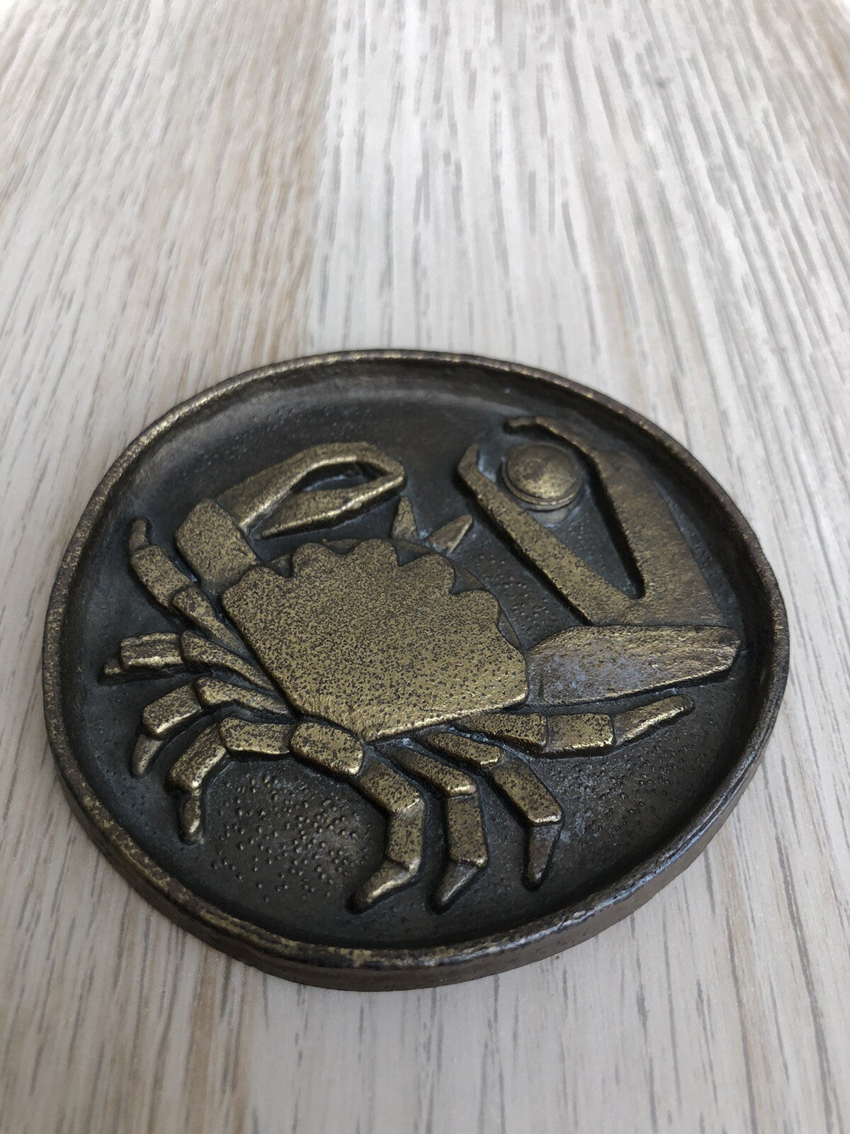 Fermacarte Soprammobile Granchio In Ottone