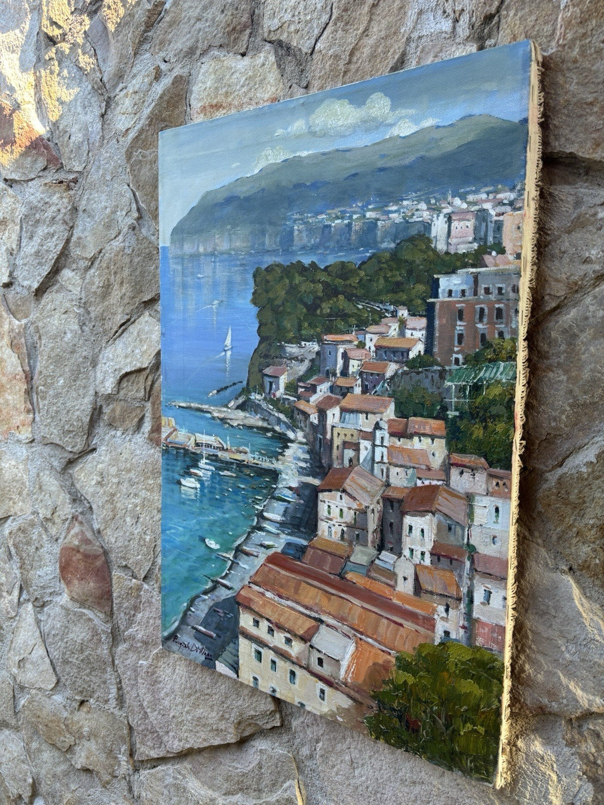 Quadro -Costiera Sorrentina- dipinto a olio su tela