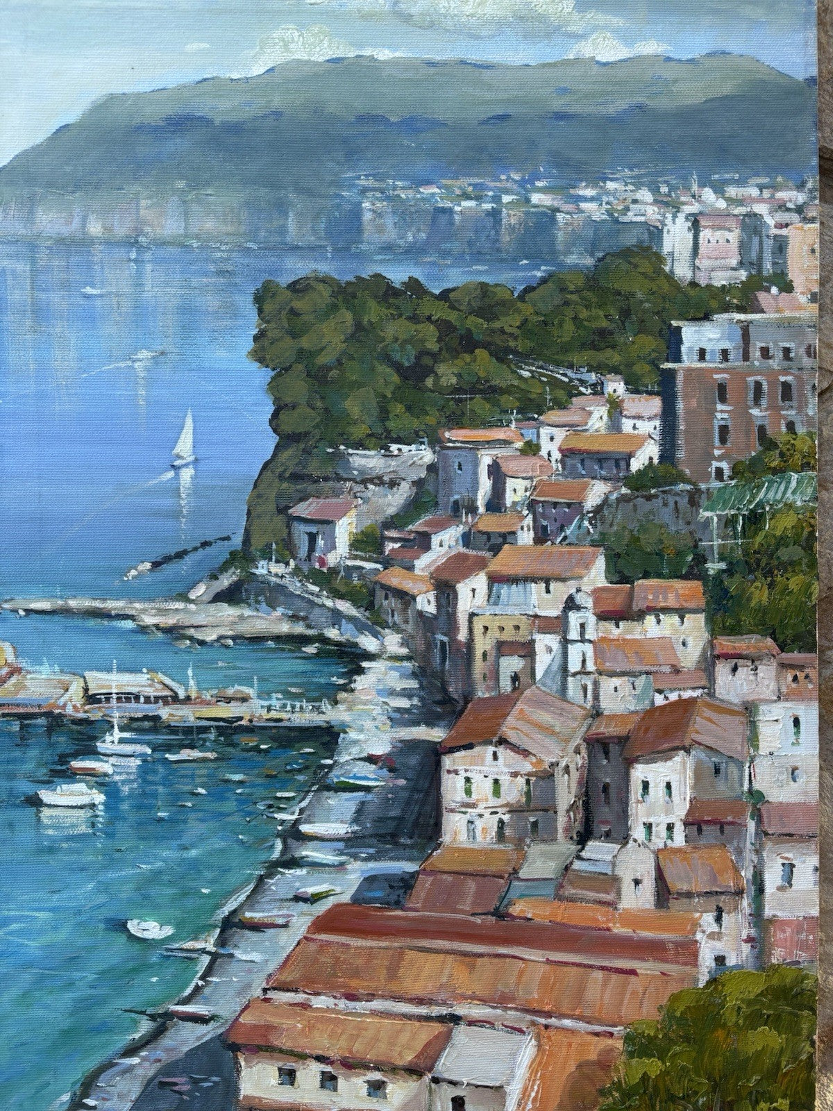 Quadro -Costiera Sorrentina- dipinto a olio su tela