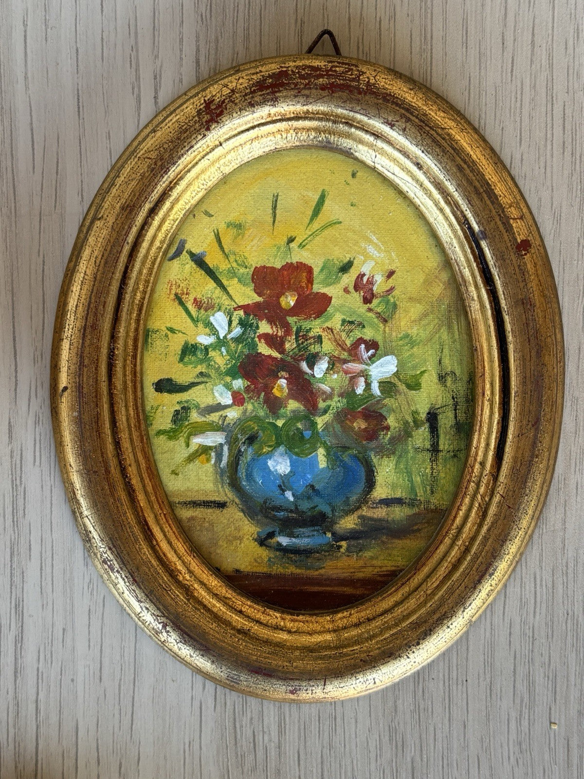 Tris Di Quadri Vintage Dipinti A Olio