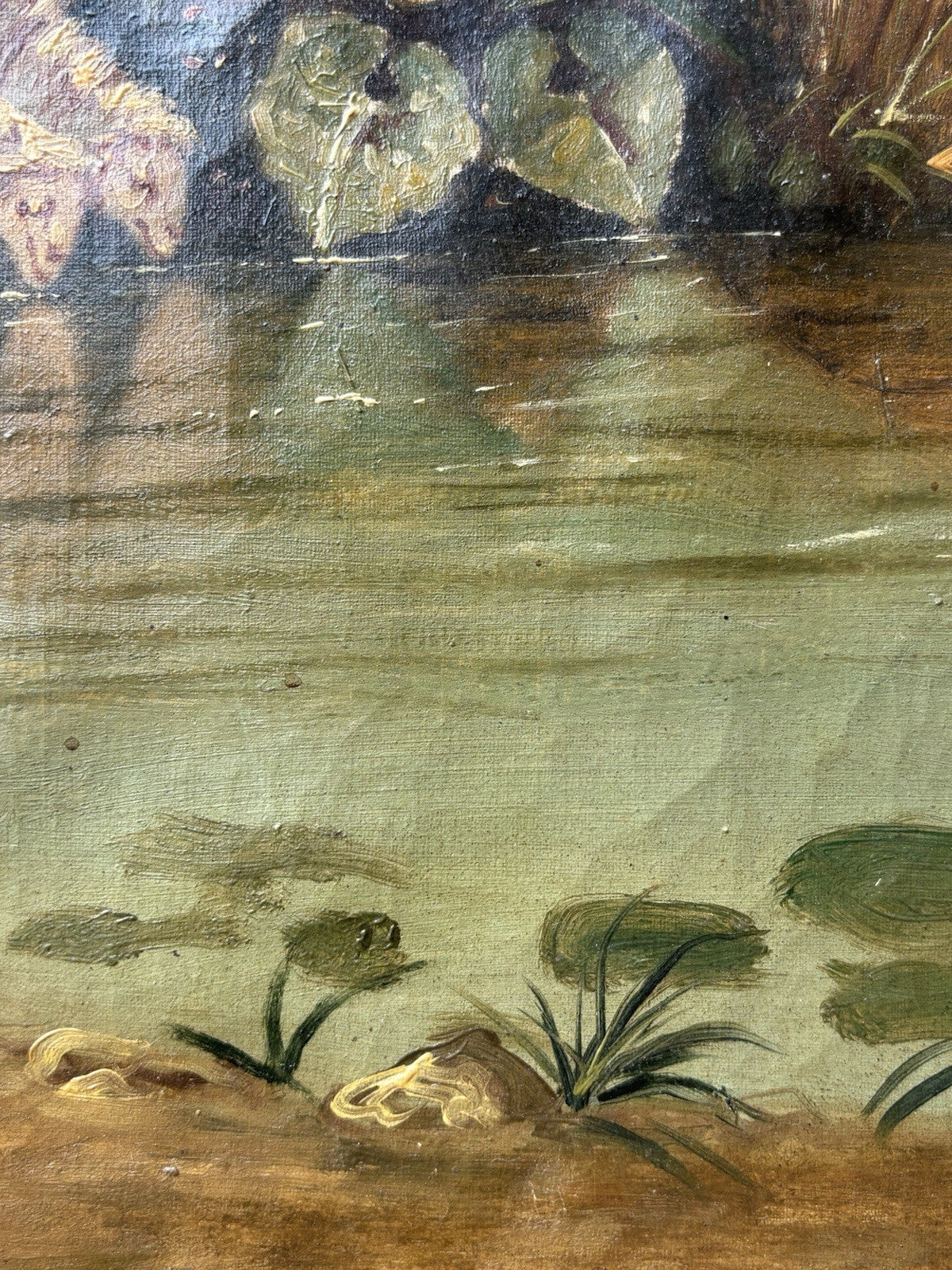 Quadro antico -Paesaggio Bucolico- dipinto a olio su tela
