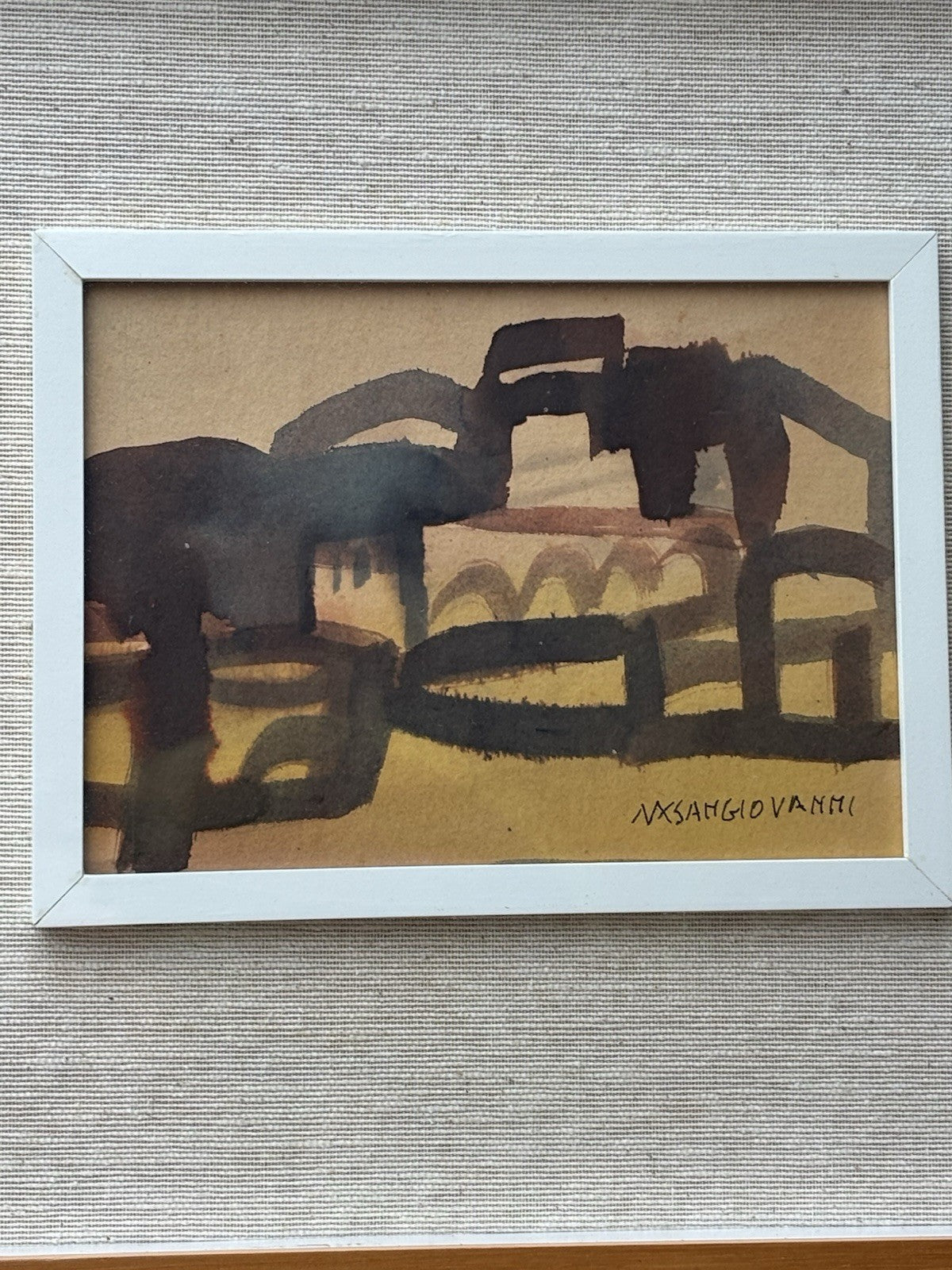 Coppia di quadri -Paesaggi- Mario Sangiovanni realizzati a tecnica mista