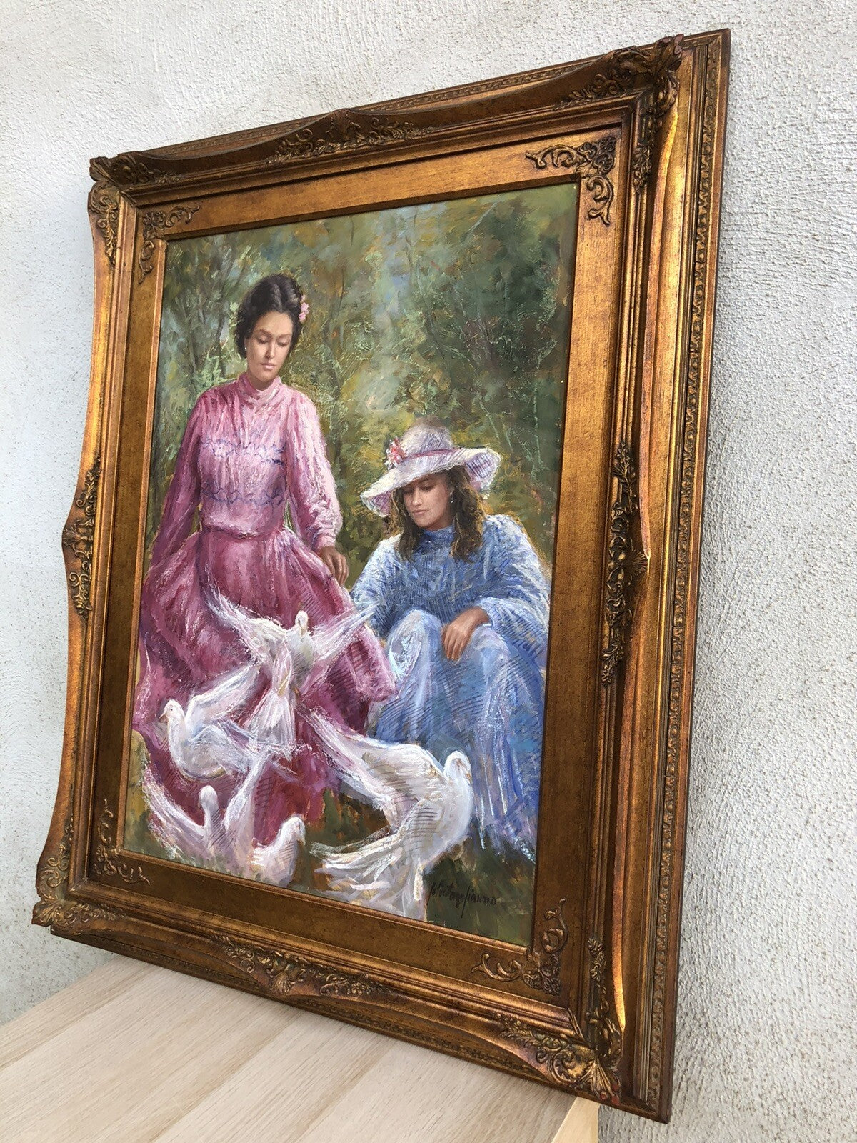 Quadro vintage -Figure Femminili- dipinto a olio