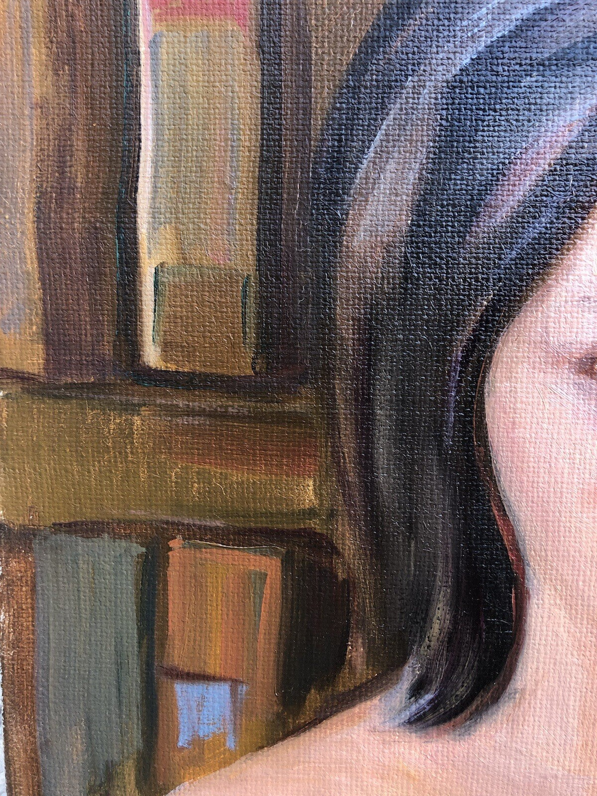 Quadro vintage -Nudo Donna- dipinto a olio su tela