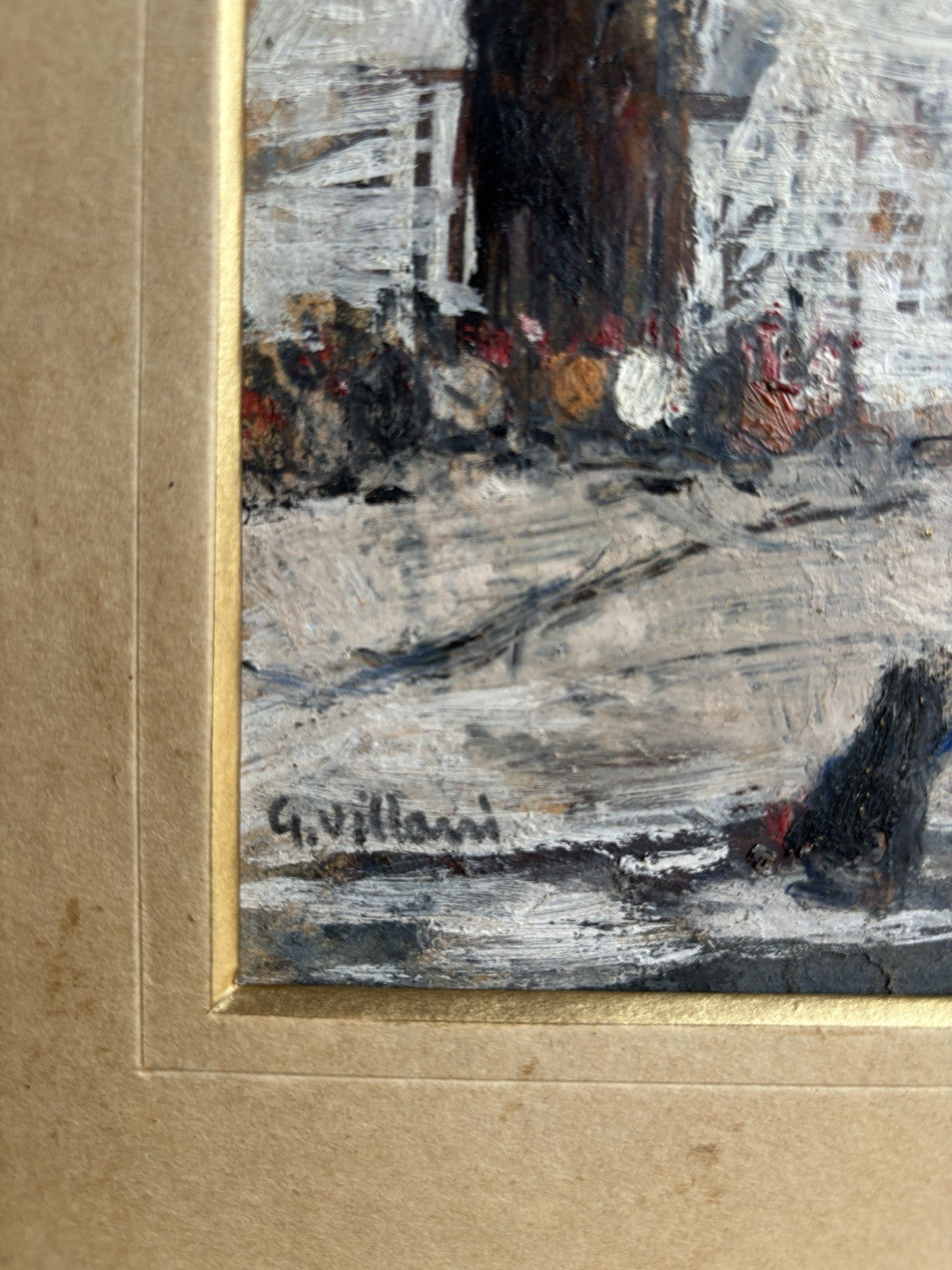 Quadro -Interno Di Cortile- Gennaro Villani dipinto a olio