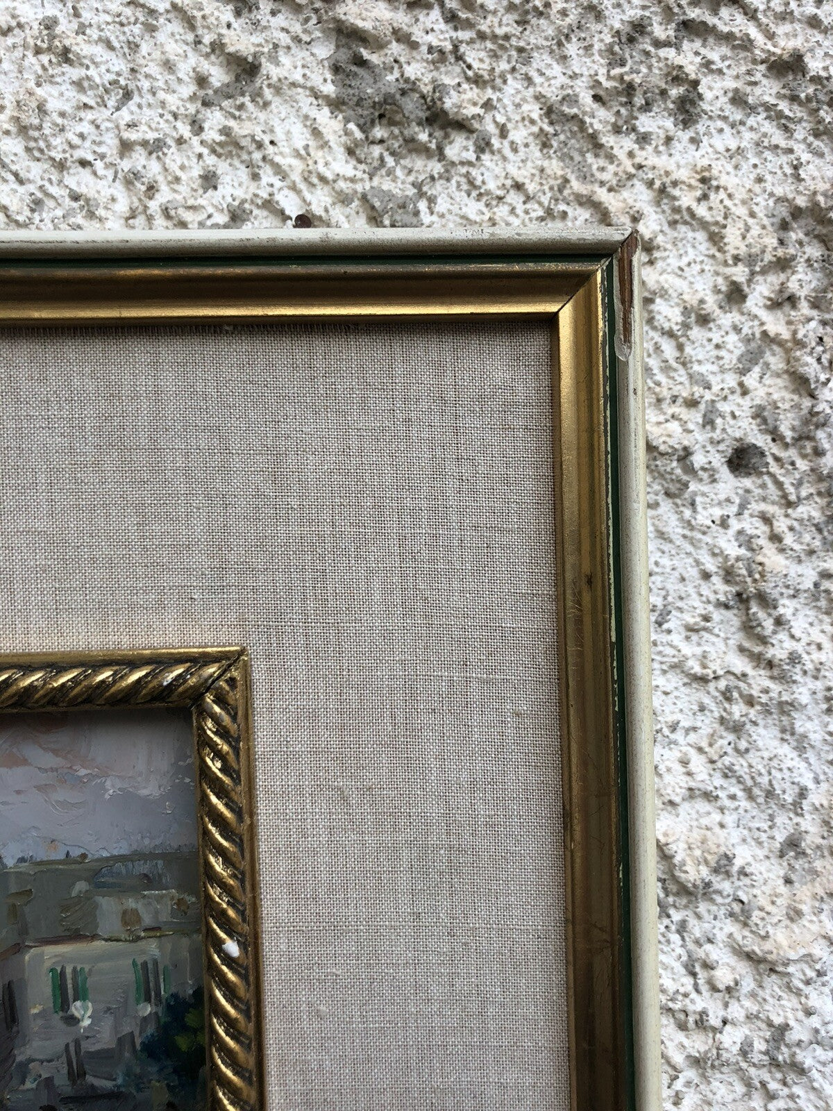 Quadro vintage -Mercato- dipinto a olio