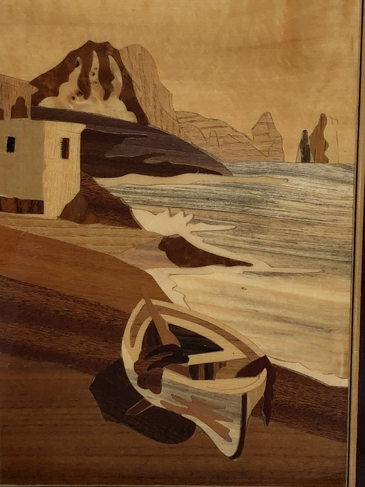 Quadro Vintage Marina Intarsio In Legno Sorrentino