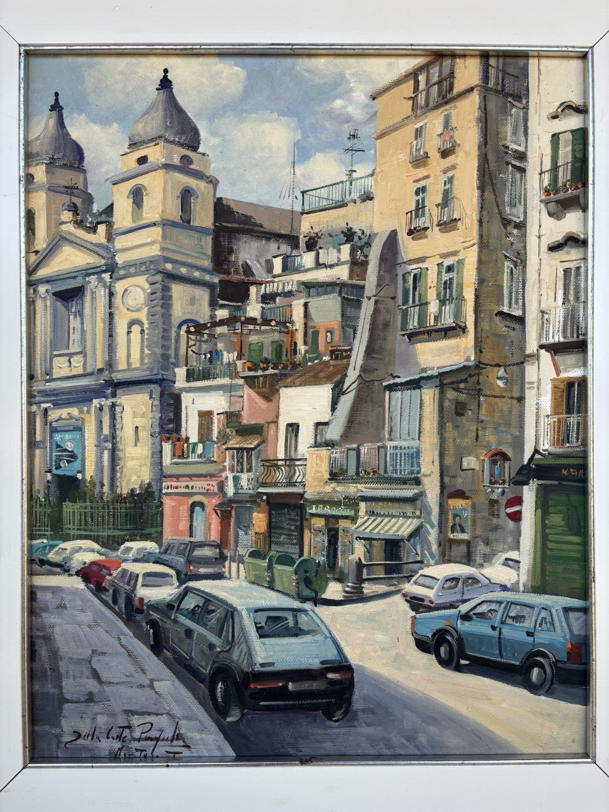 Quadro -Napoli, Montesanto- dipinto a olio su tela