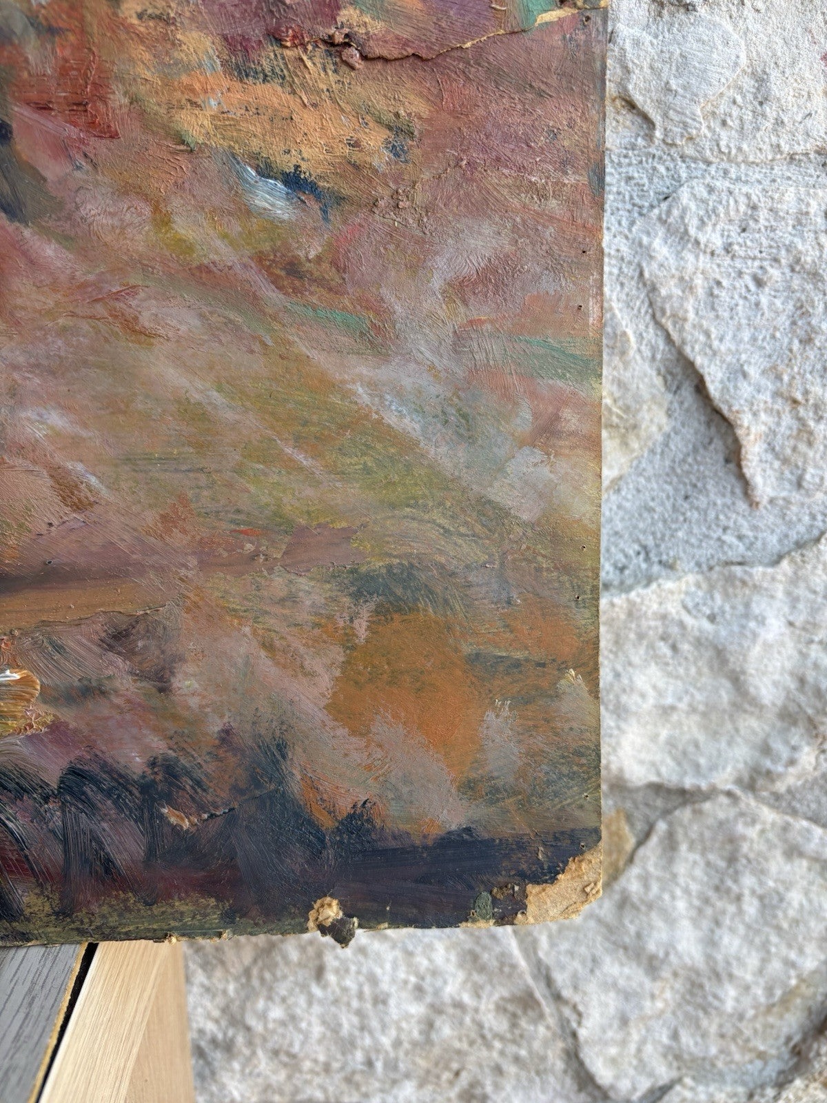 Vecchio quadro -Cavalli Al Pascolo- Ferruccio Torraca- dipinto a olio