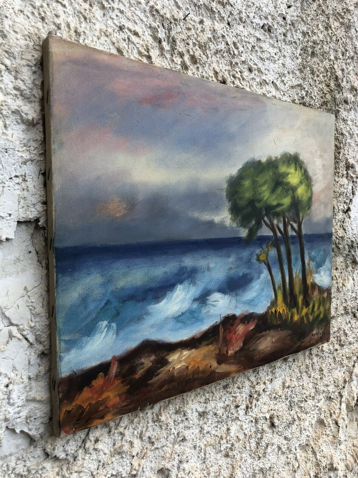 Quadro -Paesaggio- dipinto a olio su tela