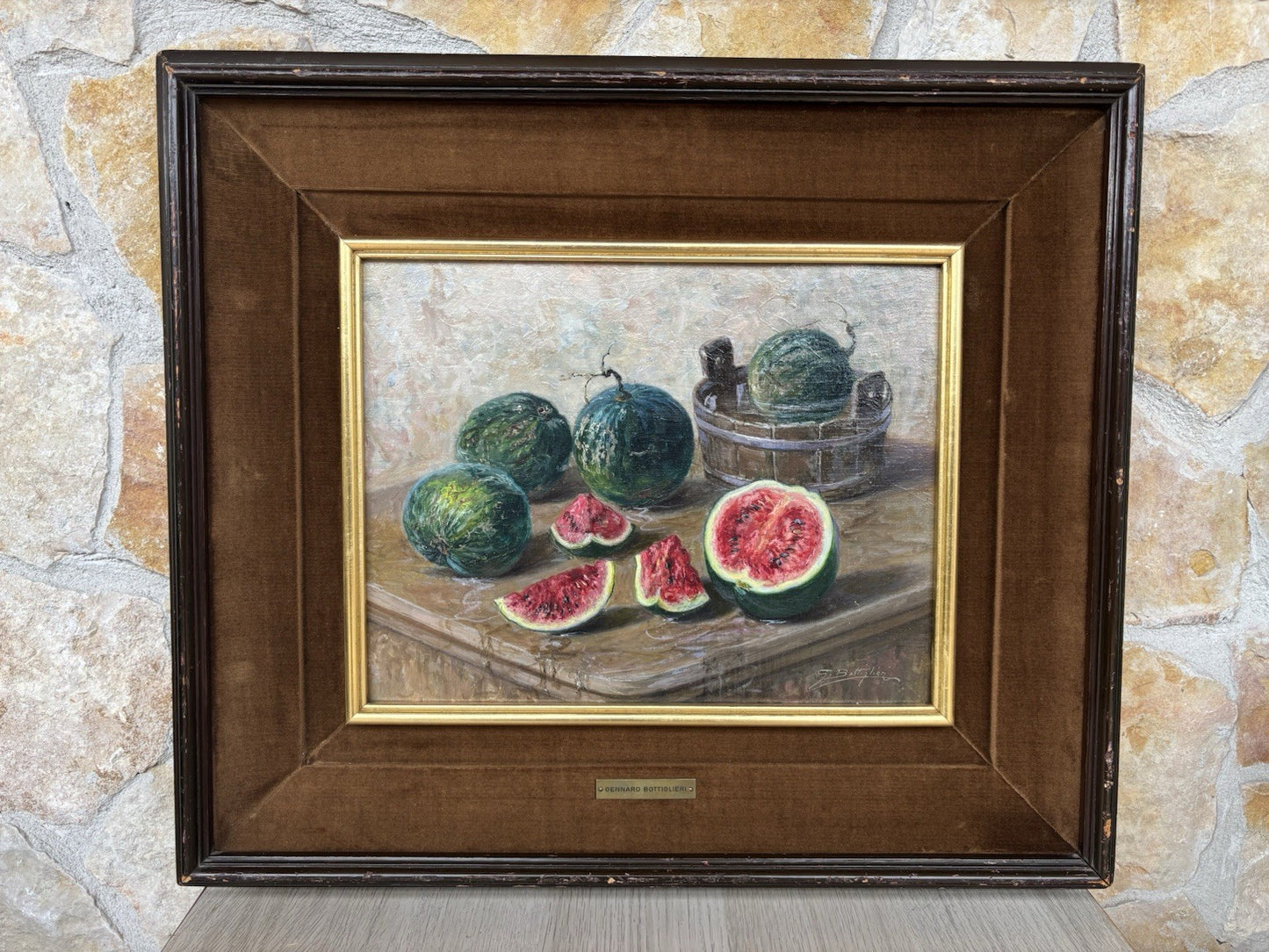 Quadro -Natura Morta- Gennaro Bottiglieri dipinto a olio