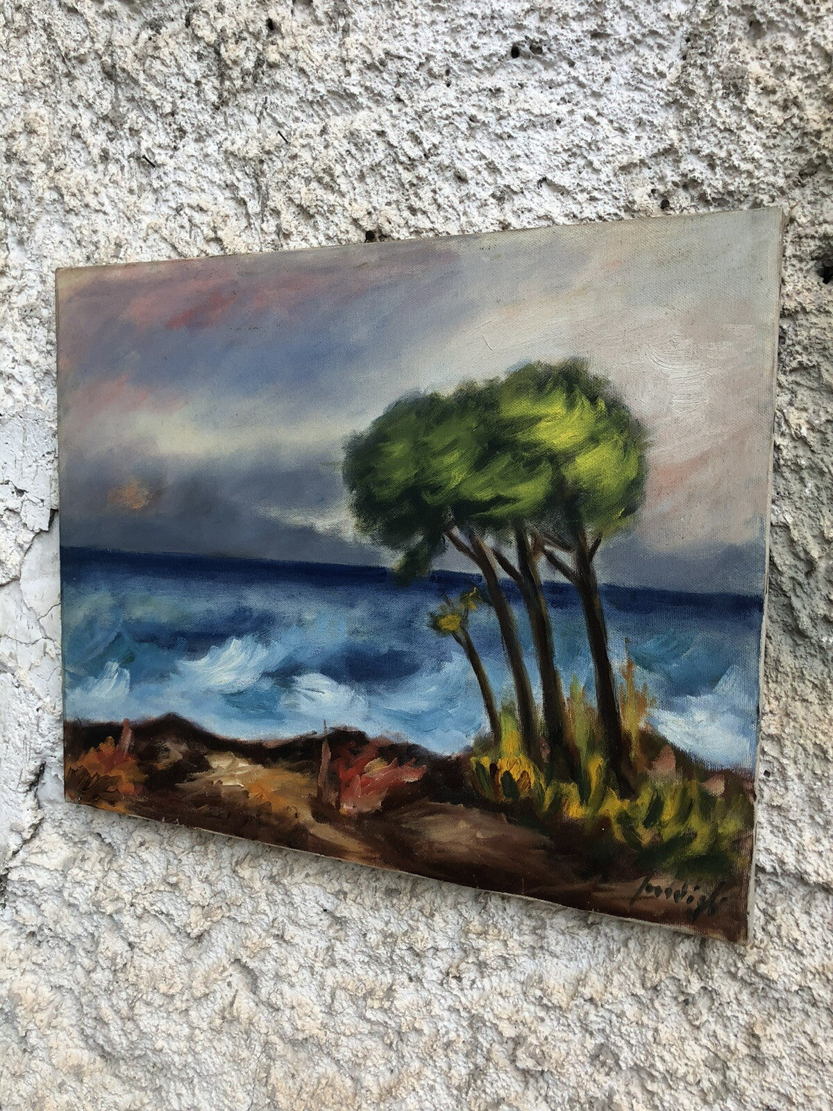 Quadro -Paesaggio- dipinto a olio su tela
