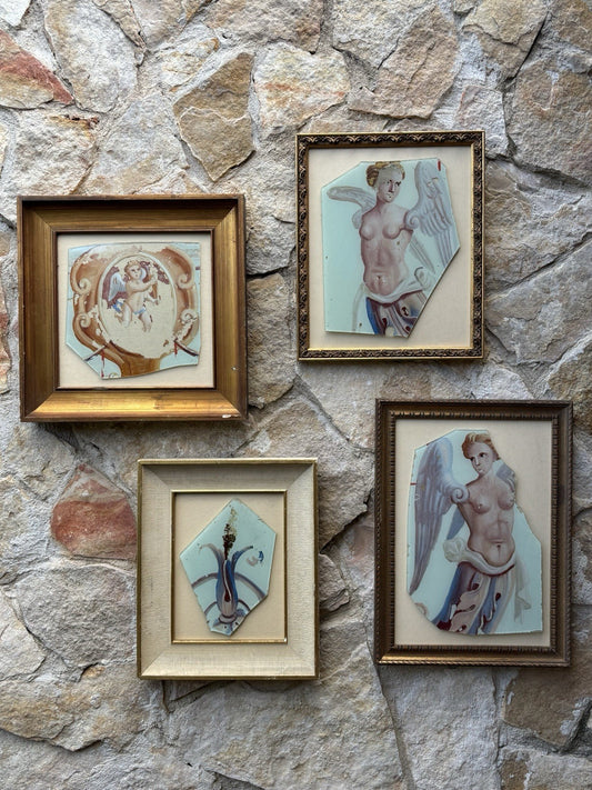 Quadri Vintage Dipinti Su Vetro