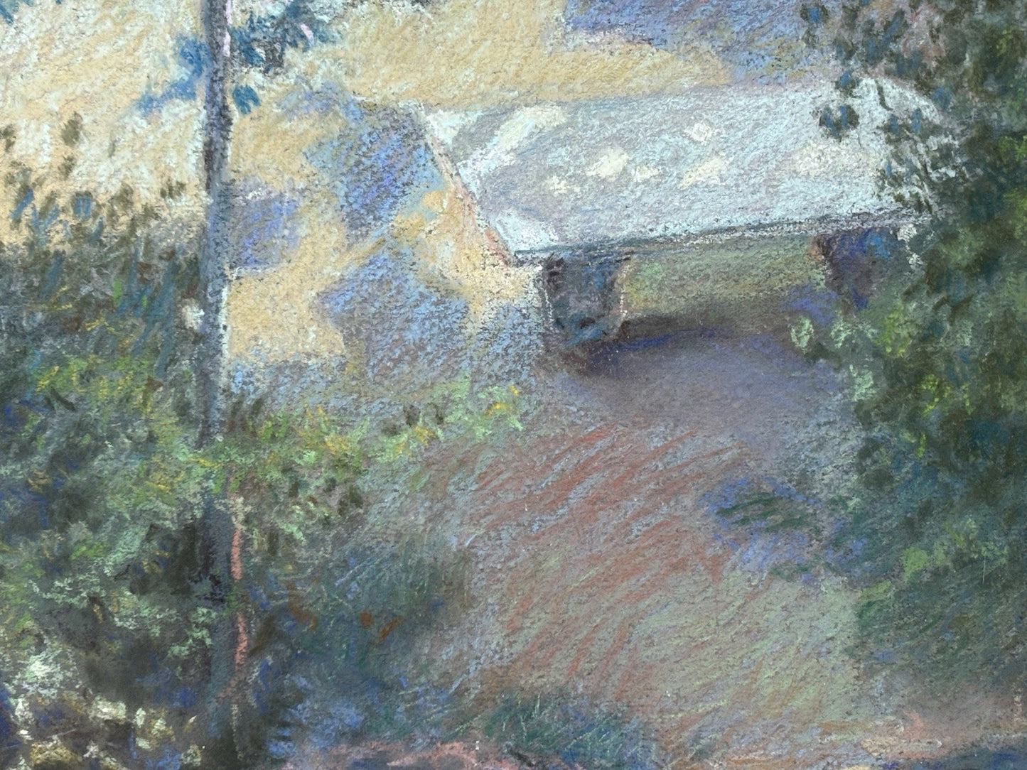 Quadro -Dalla Mia Finestra- Benedetto Caldara realizzato a pastello