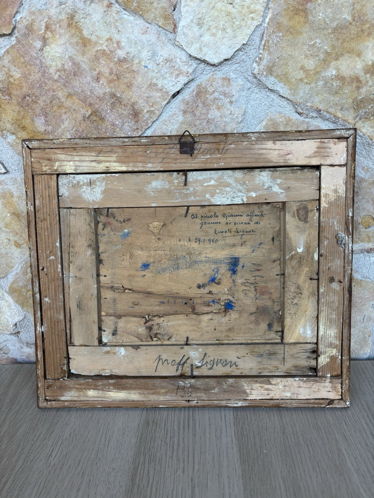 Quadro antico -Paesaggio- Ermete Liguori dipinto a olio su tavoletta
