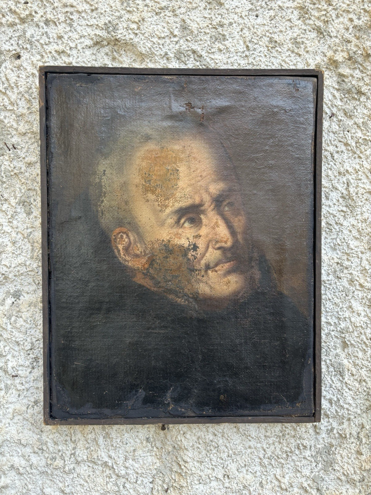 Quadro antico -Busto Di Uomo- dipinto a olio su tela