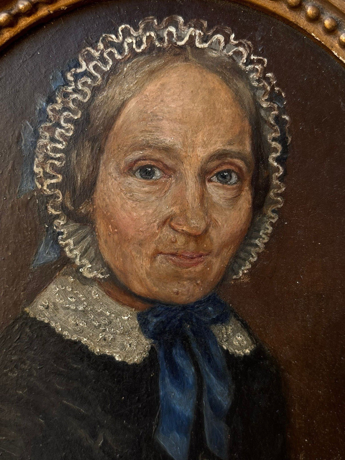 Quadro antico -Figura Di Donna Anziana- dipinto a olio