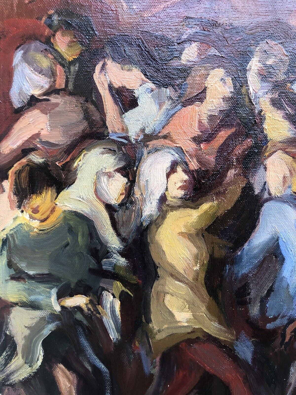 Quadro vintage -Figure- dipinto a olio su tela