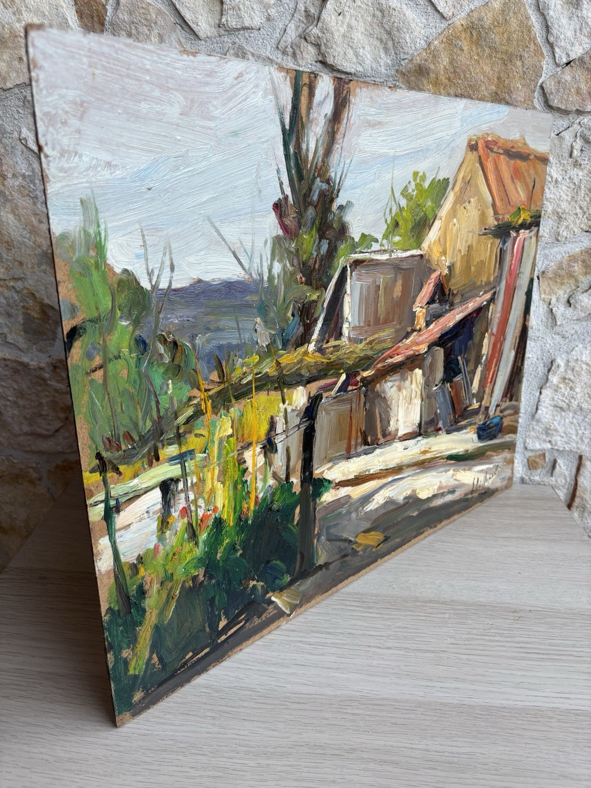 Quadro -Case Di Campagna- Edmondo Di Napoli dipinto a olio