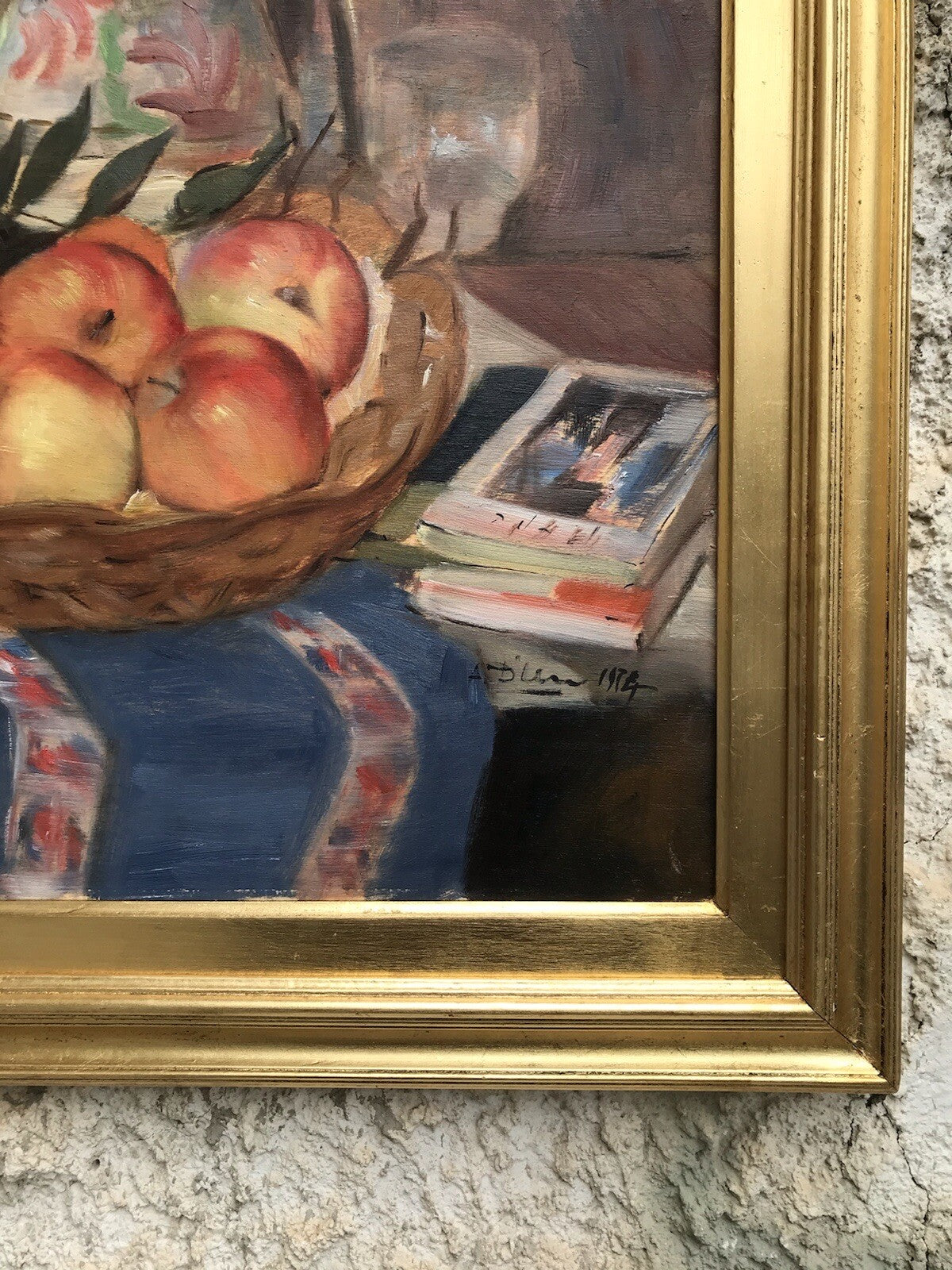Quadro vintage -Natura Morta-dipinto a olio su tavoletta