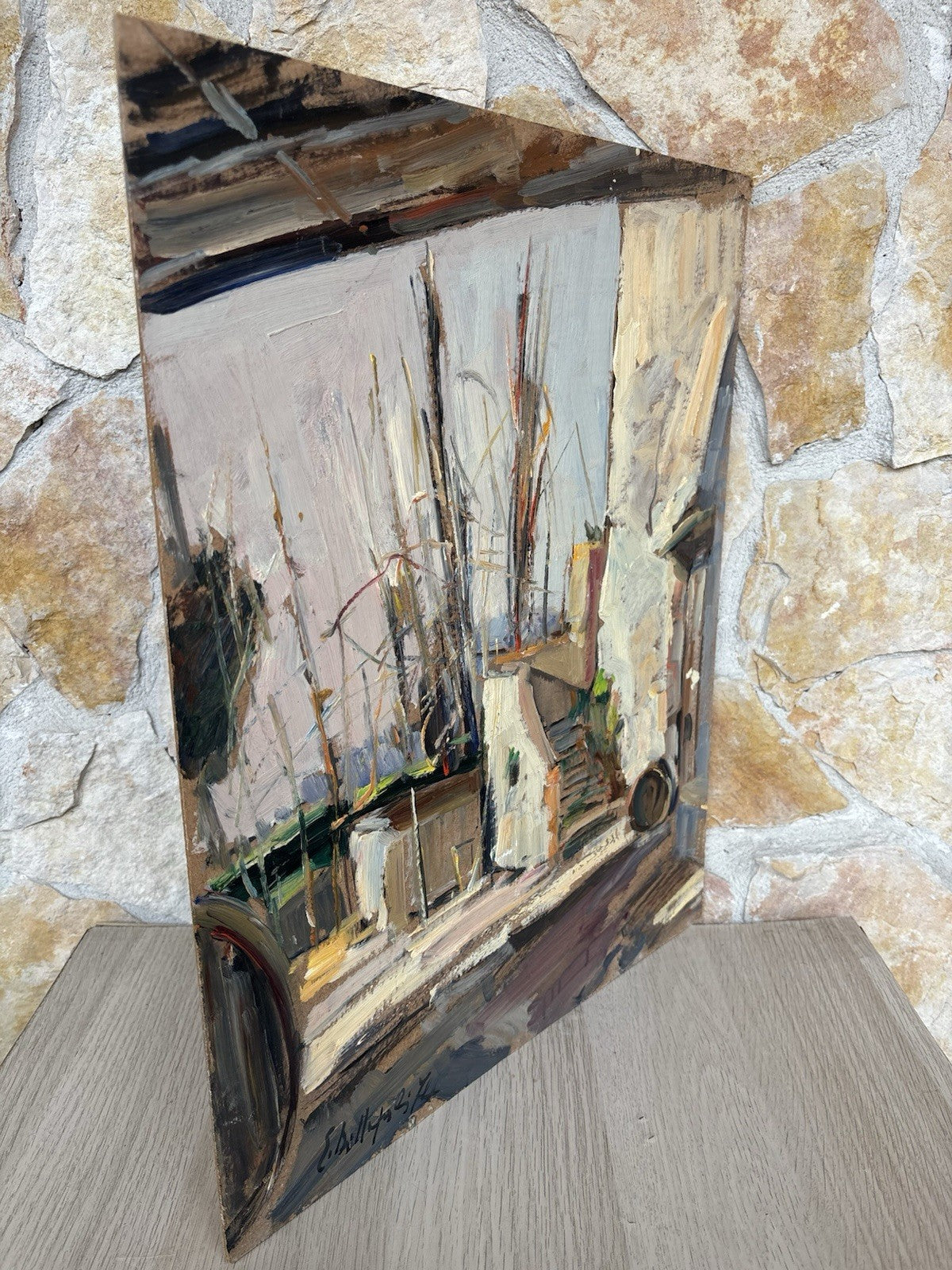 Quadro -Paesaggio Con Casolare- Edmondo Di Napoli- dipinto a olio