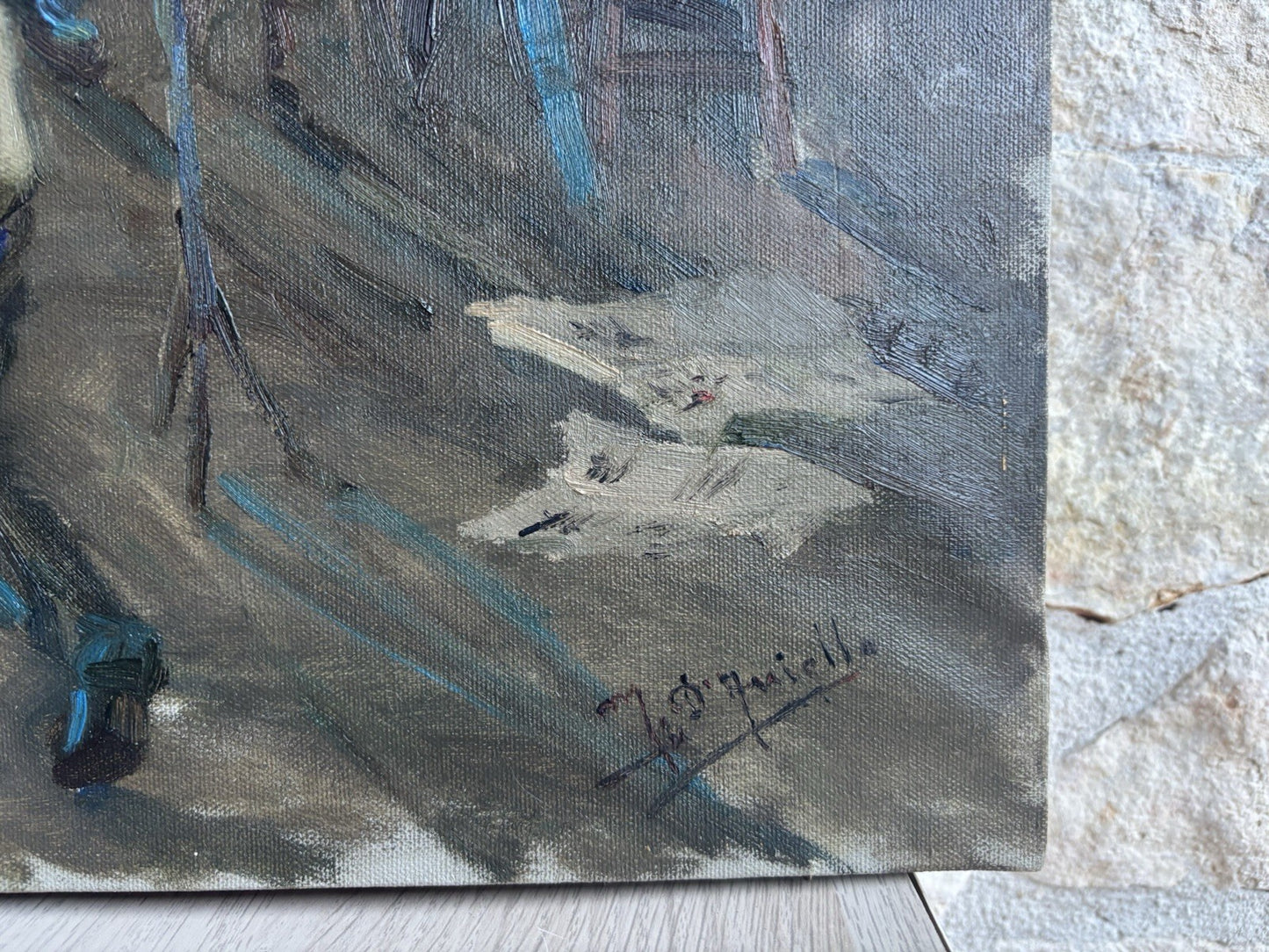 Quadro -Musicisti- Michele D’Aniello dipinto a olio su tela