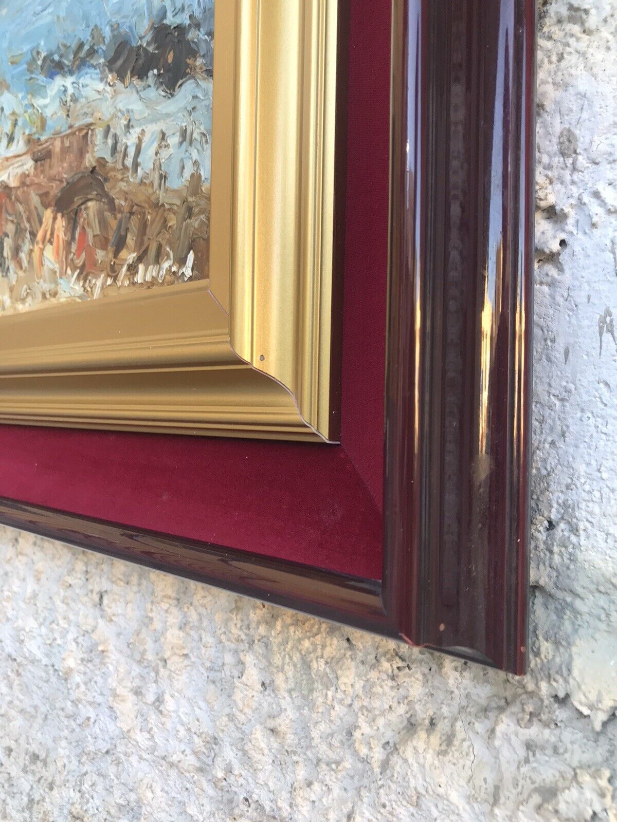 QUADRO VINTAGE DIPINTO A OLIO SU MASONITE