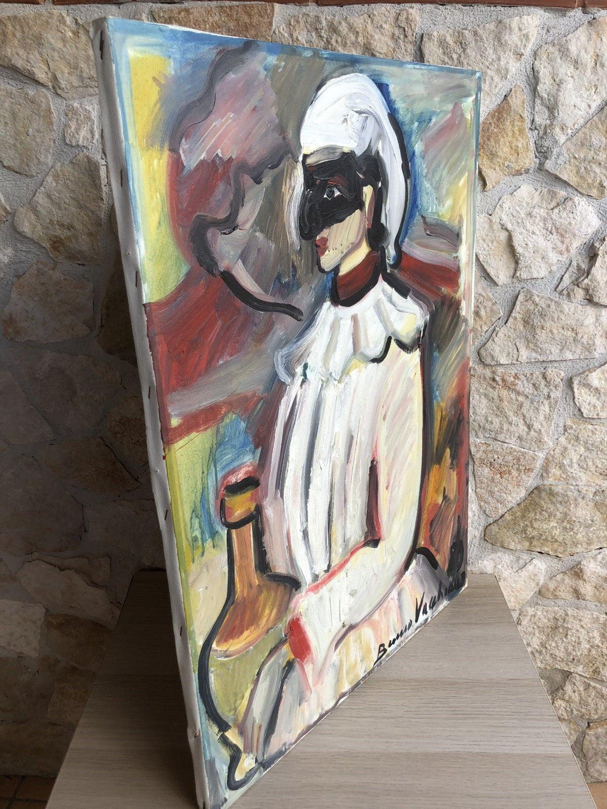 Quadro -Pulcinella- dipinto a olio su tela