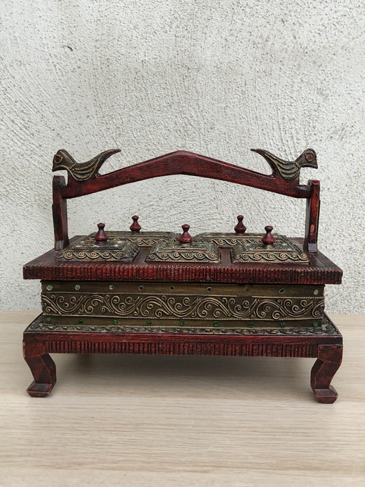 Scatola Portagioie Indiana In Legno