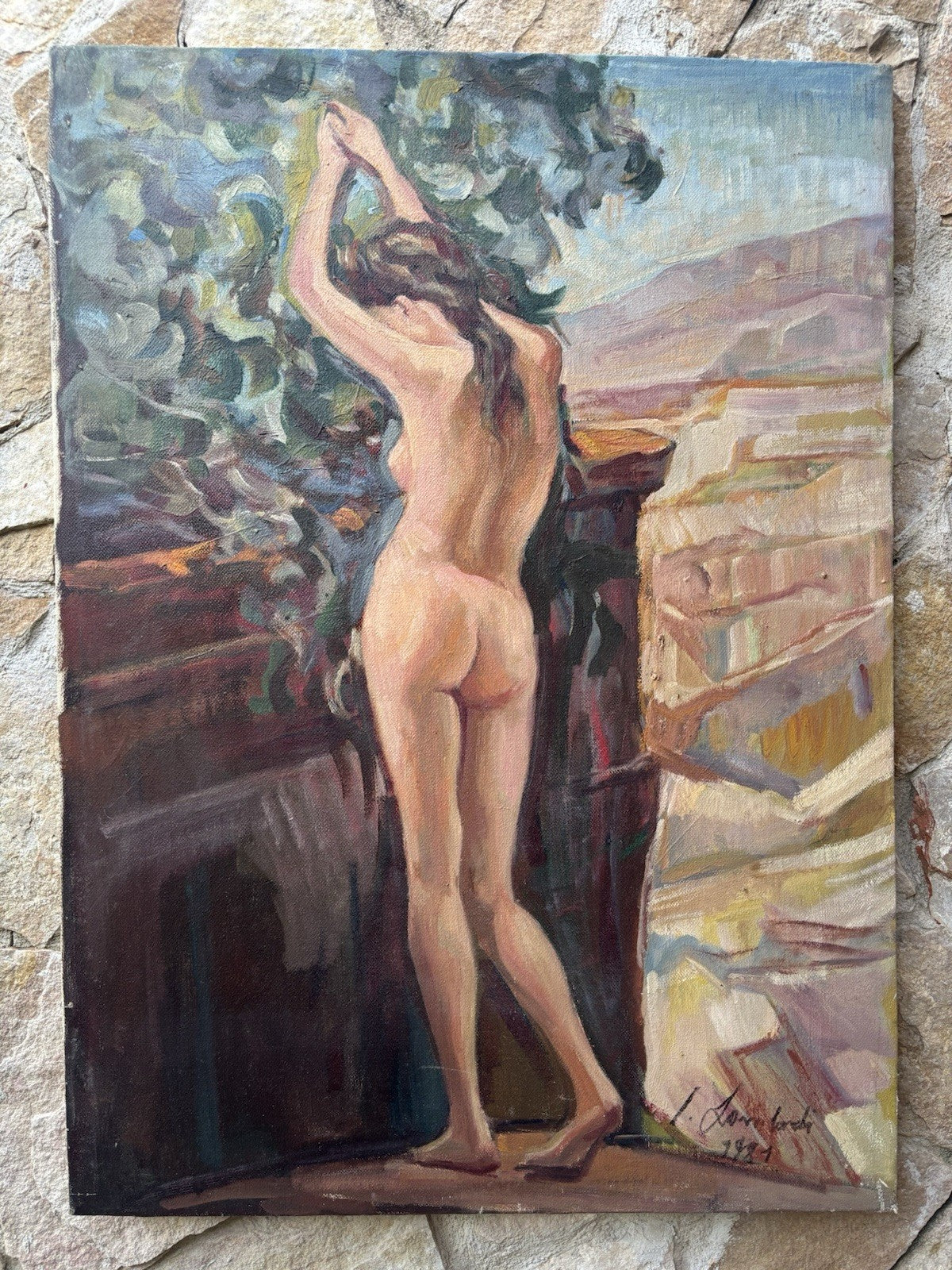 Quadro -Nudo Di Donna- Italo Lombardi dipinto a olio su tela