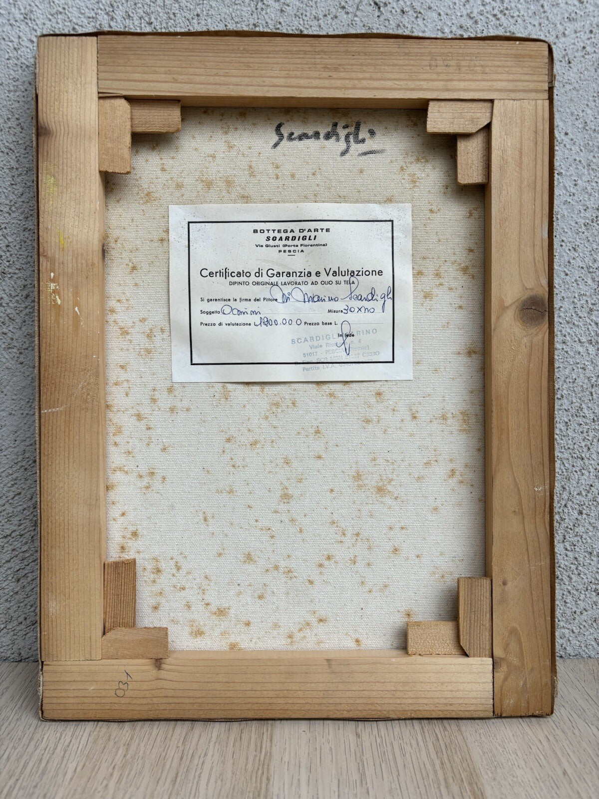 Quadro vintage -Omini- dipinto a olio su tela