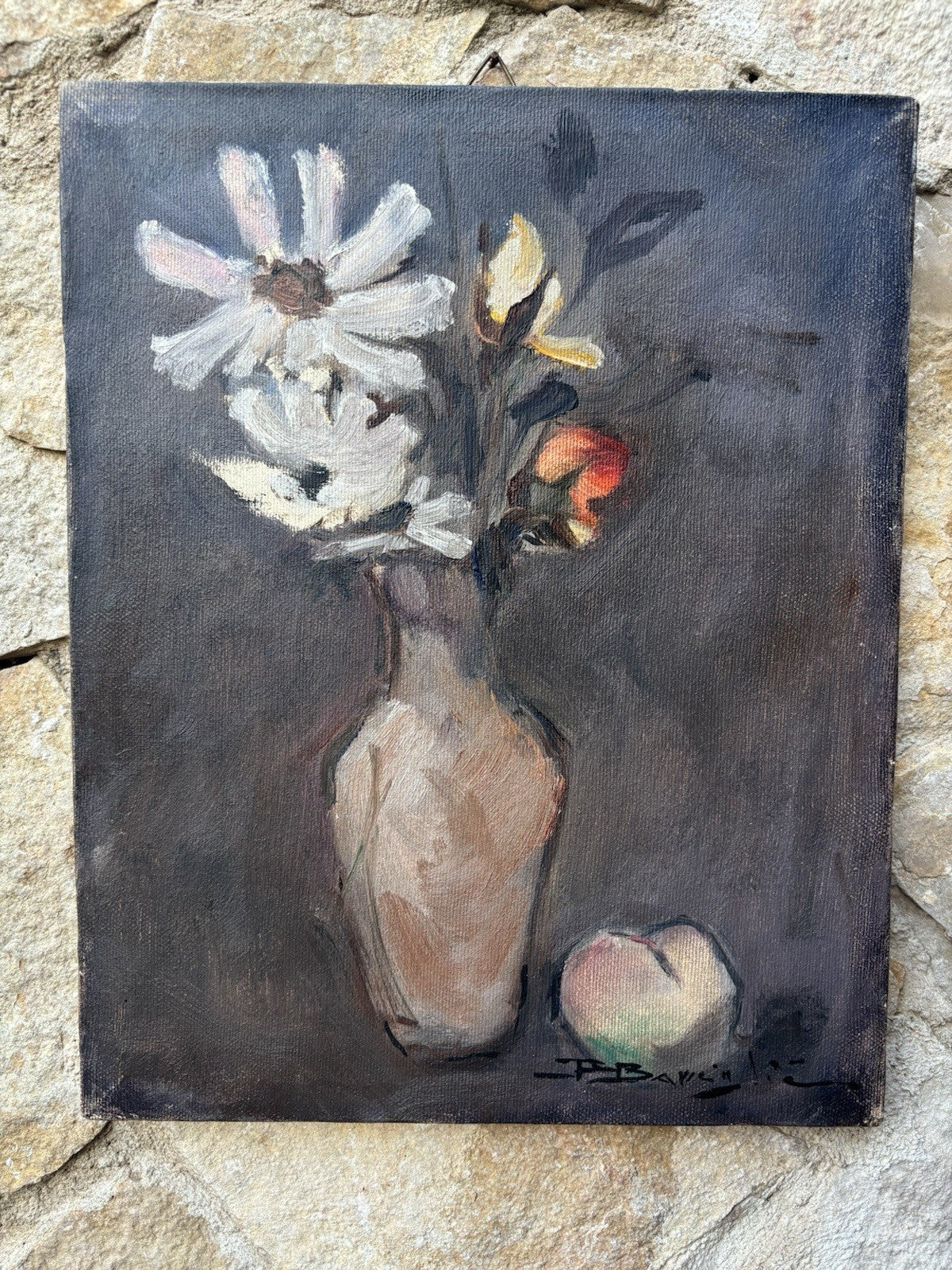 Quadro -Vaso Con Fiori- Raffaele Barscigliè dipinto a olio su tela