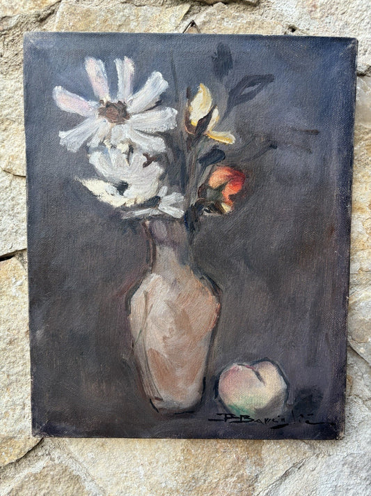Quadro -Vaso Con Fiori- Raffaele Barscigliè dipinto a olio su tela