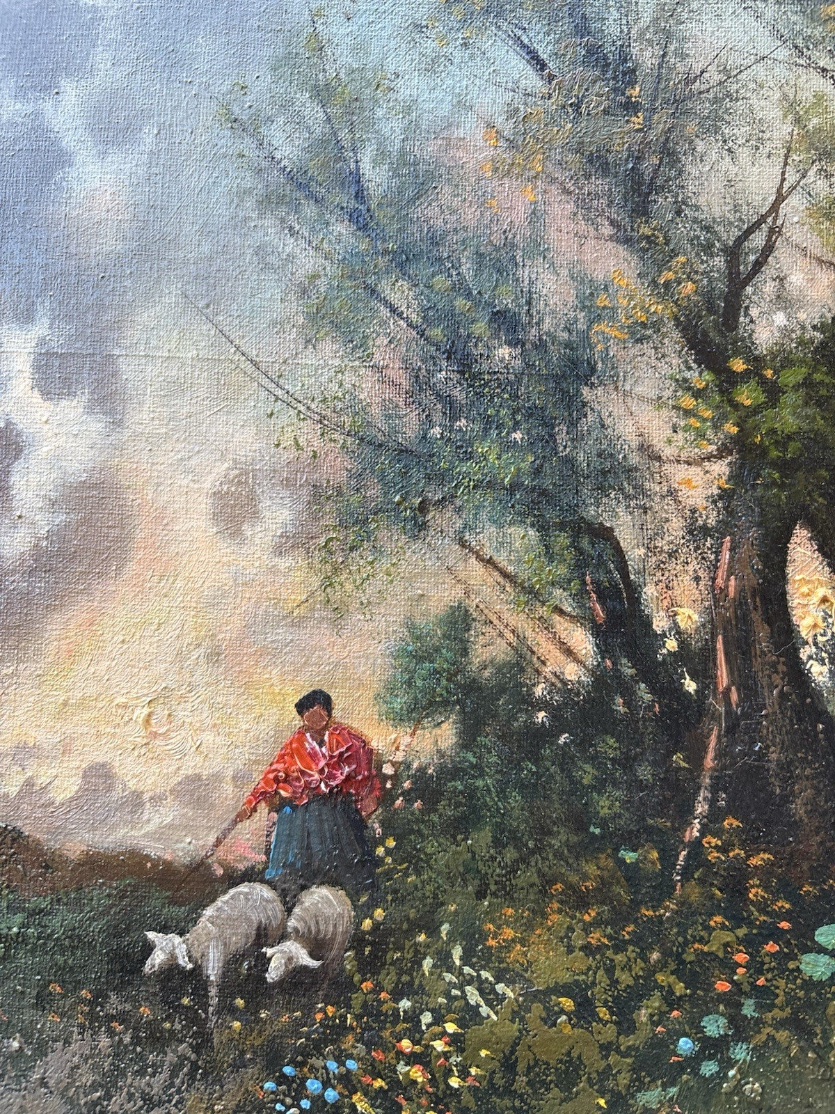 Quadro -Paesaggio- dipinto a olio su tela