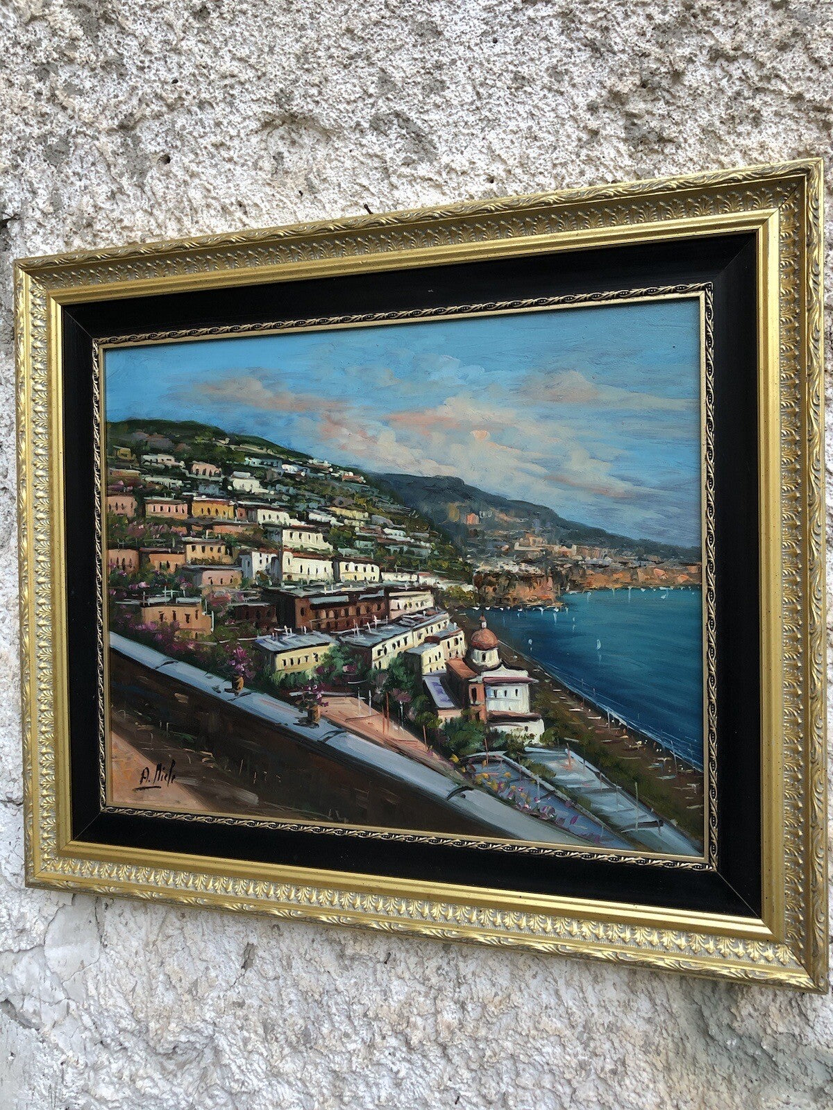 Quadro vintage -Costiera- dipinto a olio