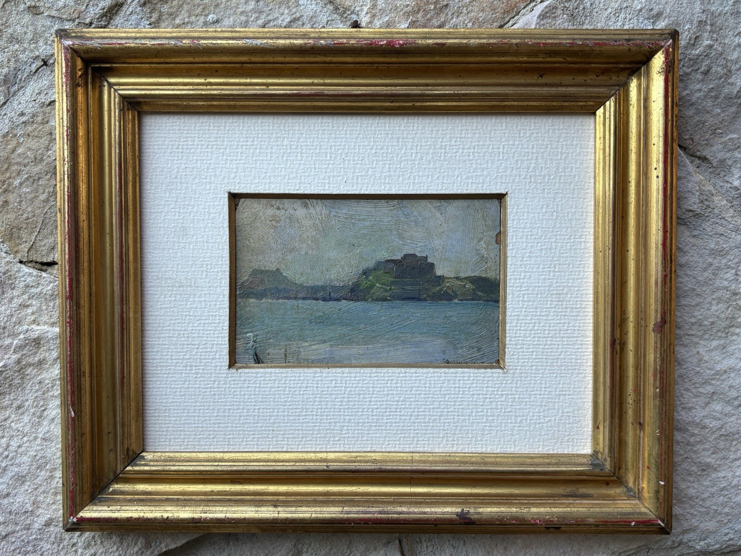 Quadro miniatura -Marina- Giovanni Brancaccio dipinto a olio