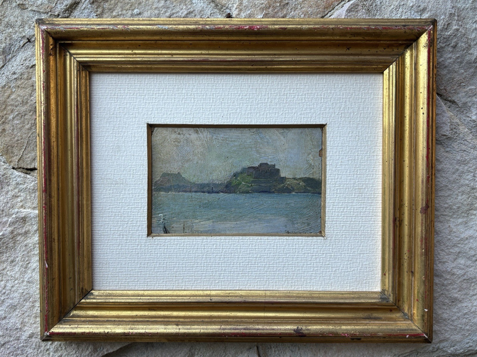 Quadro miniatura -Marina- Giovanni Brancaccio dipinto a olio