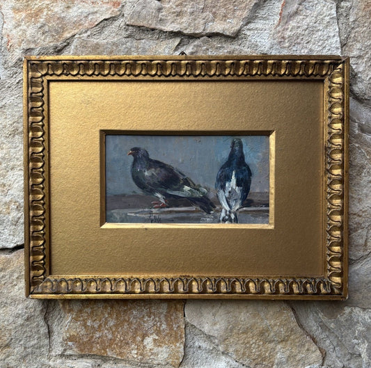 Quadro -Piccioni- Giuseppe Uva dipinto a olio