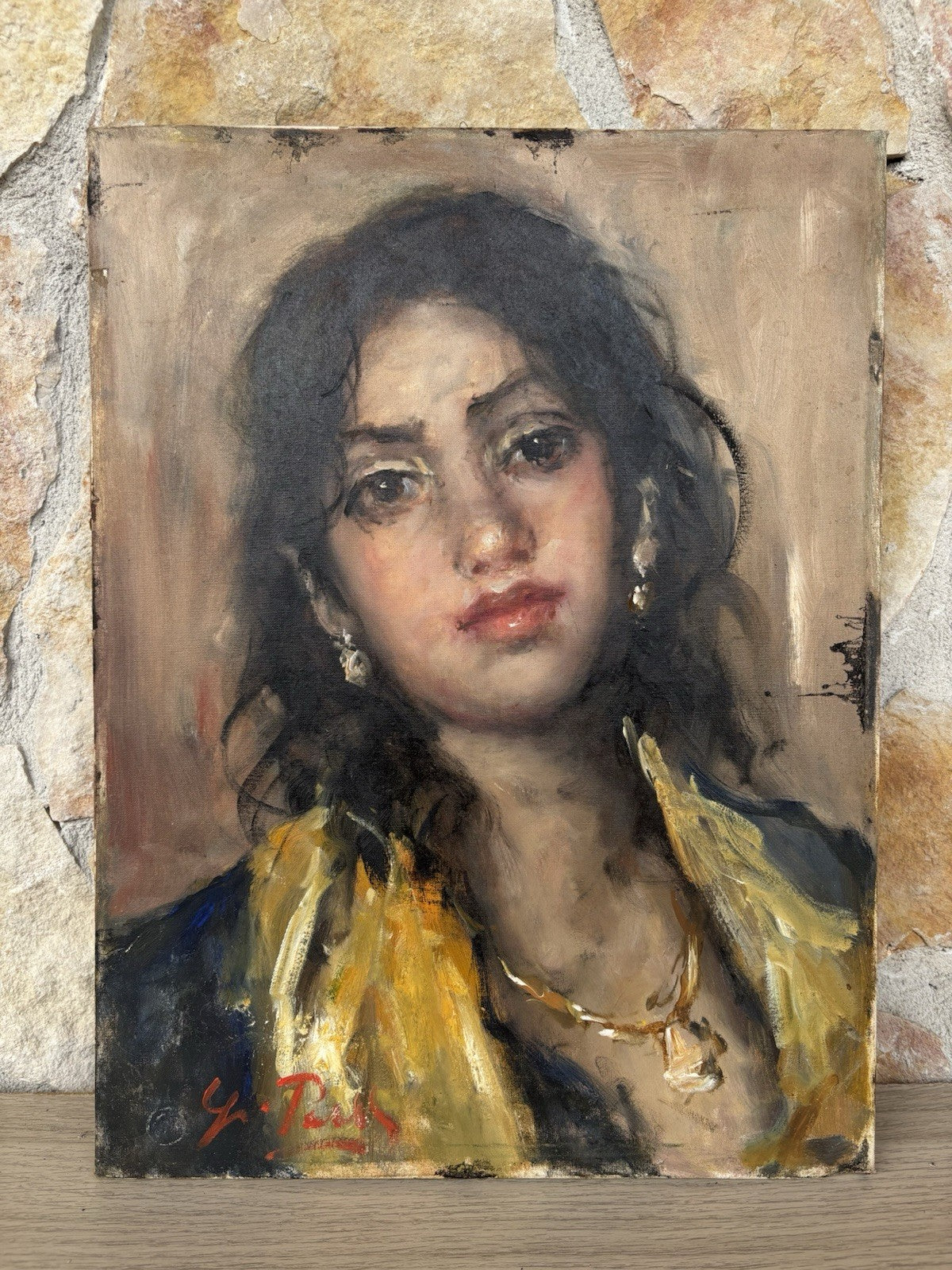Quadro -Figura Di Donna- Giovanni Pane dipinto a olio su tela