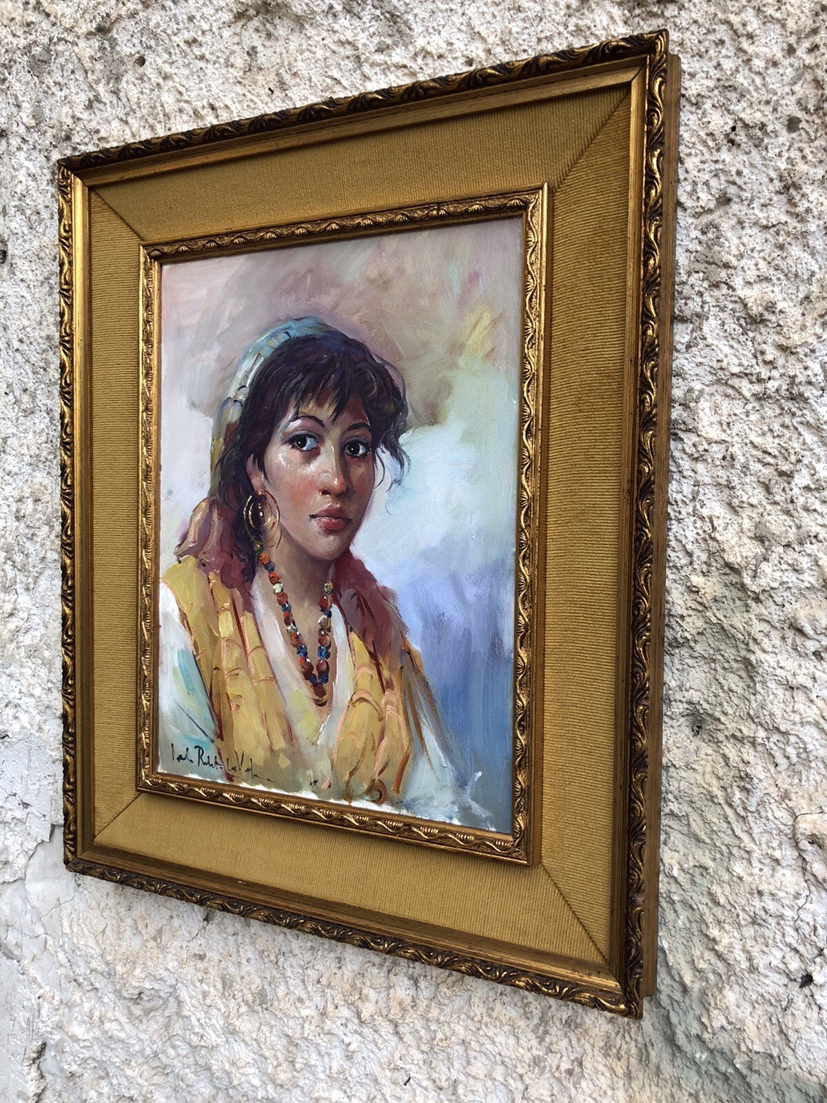 Quadro vintage -Popolana- dipinto a olio su tela