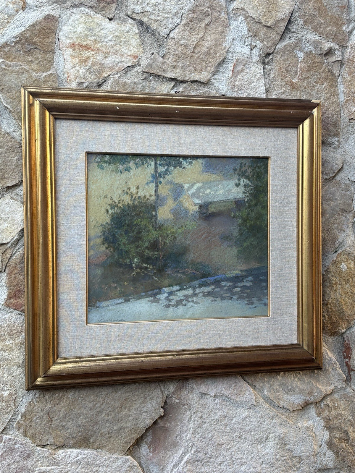 Quadro -Dalla Mia Finestra- Benedetto Caldara realizzato a pastello