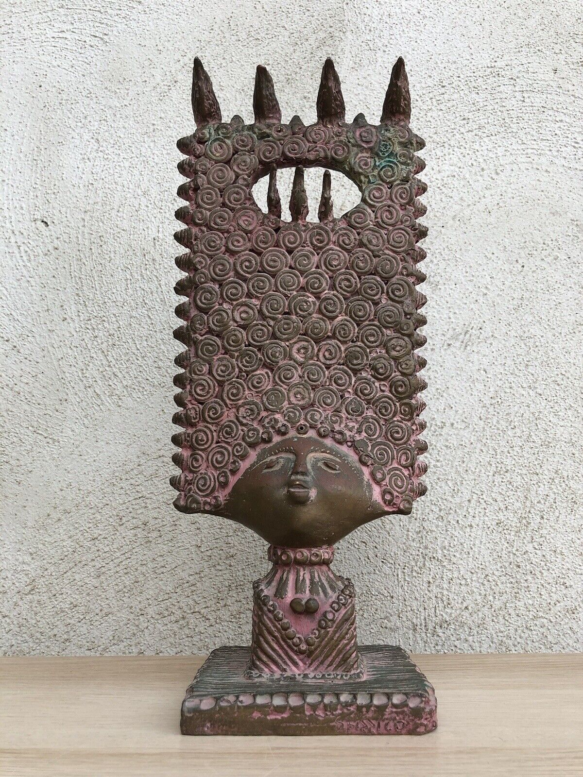 Scultura Vintage In Bronzo Raffaele Spizzico