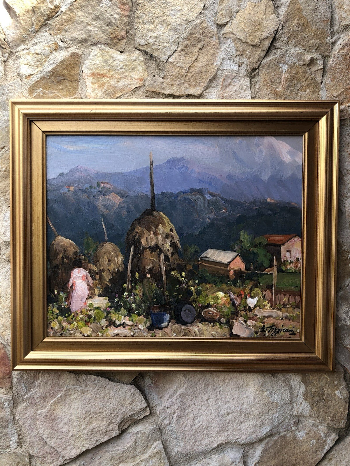 Quadro -Paesaggio Cilentano- Edoardo Pizzirani dipinto a olio