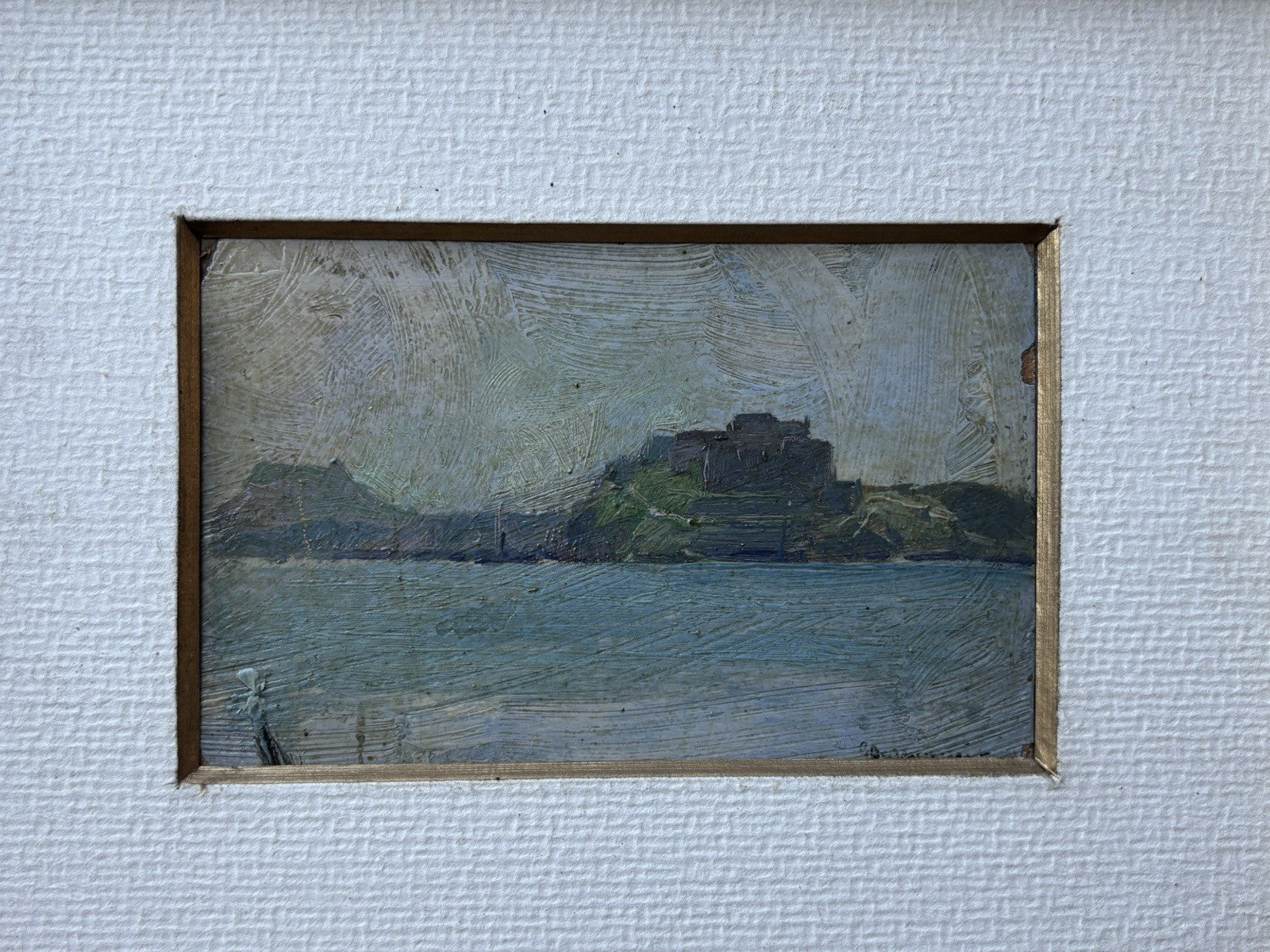 Quadro miniatura -Marina- Giovanni Brancaccio dipinto a olio
