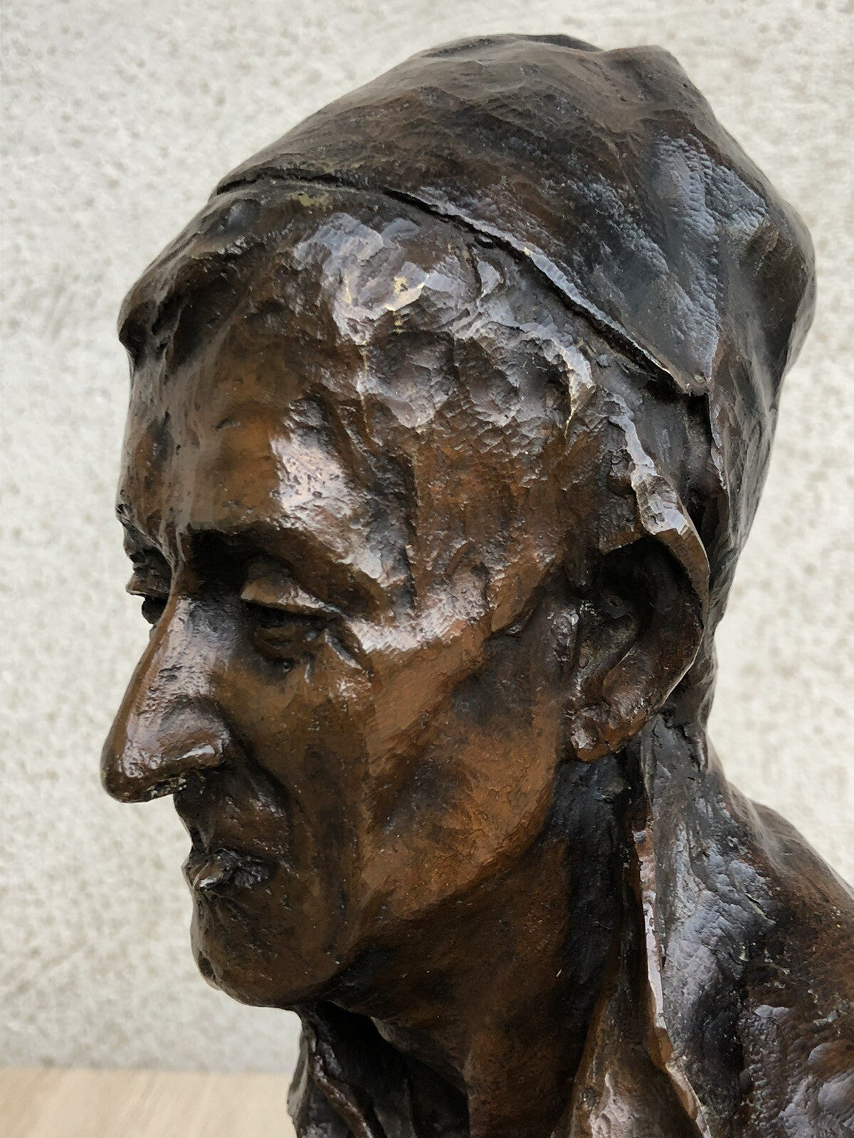 Scultura Vintage In Bronzo -anziano-