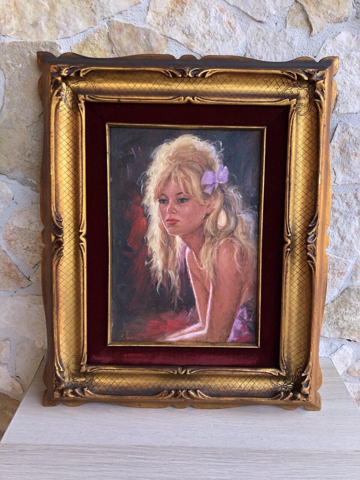 Quadro -Figura Di Donna- dipinto a olio su tela